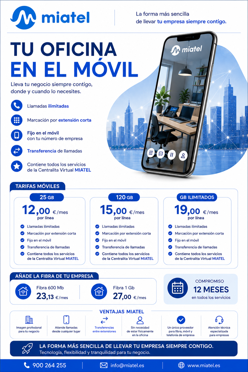 Oficina MiaTel: tu oficina en el móvil